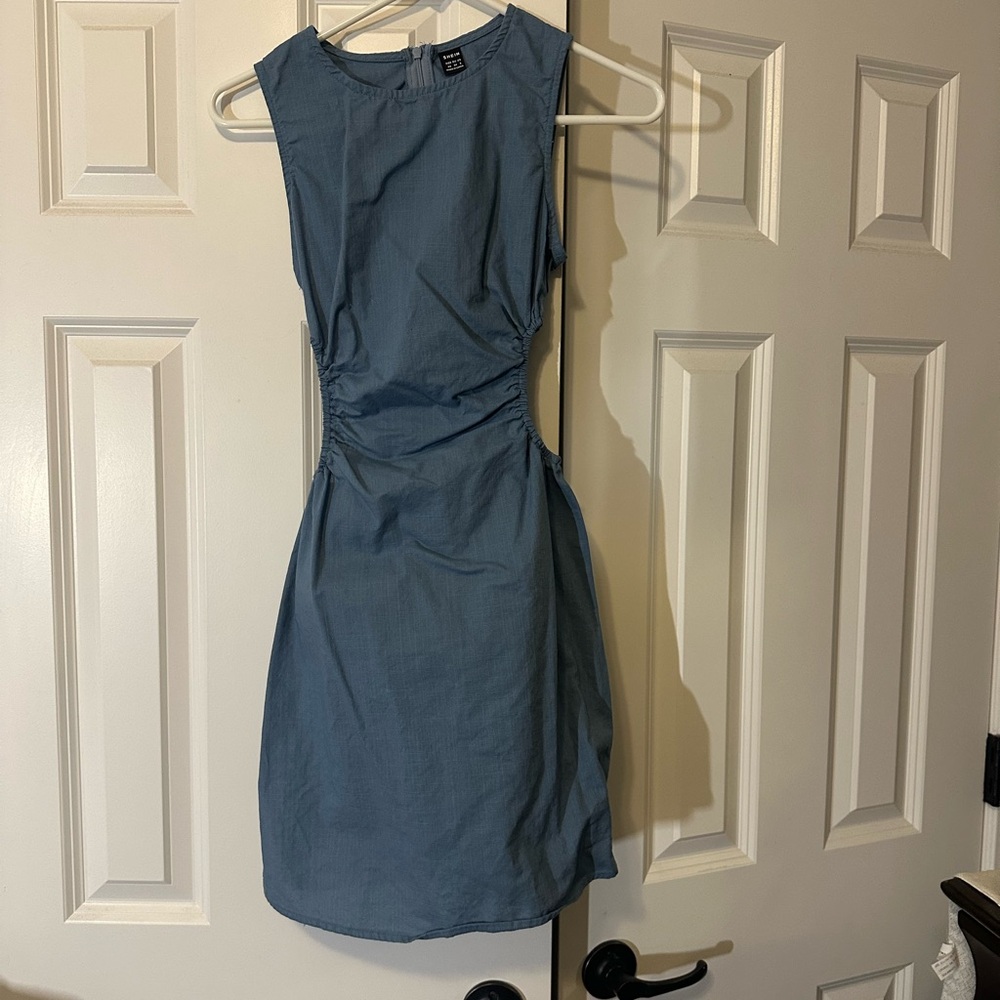 SHEIN Backless Blue Dress
